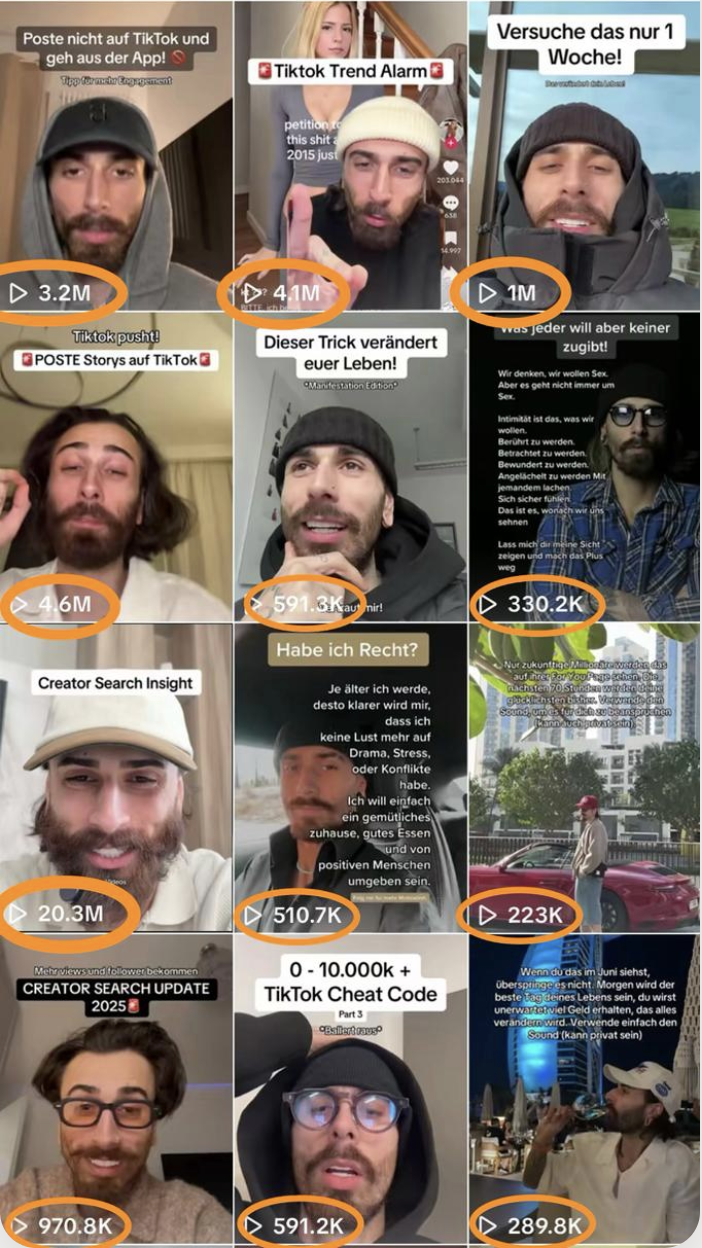 iPhone showing viral TikTok videos with millions of views